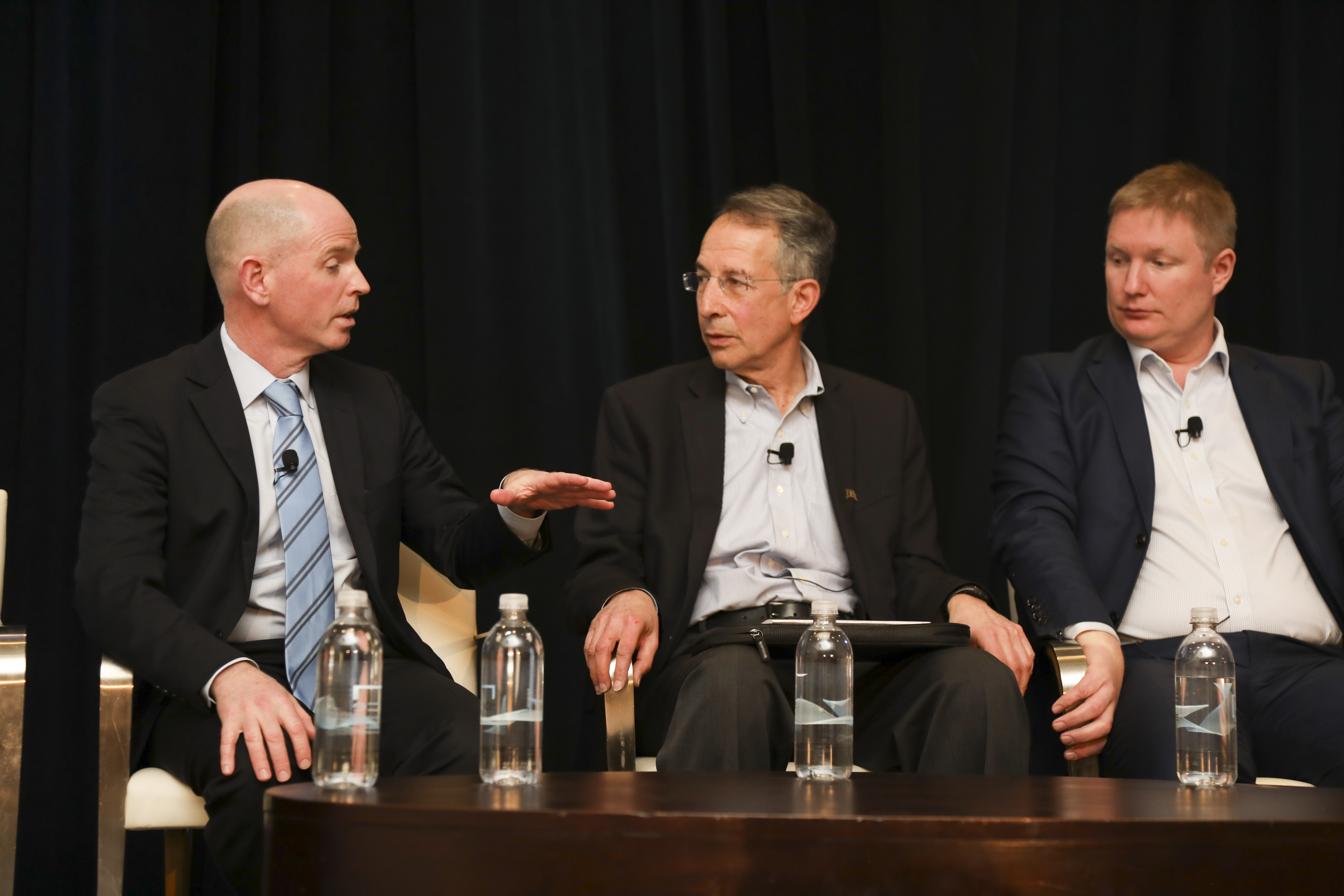 Tim Bowler of ICE discusses his efforts to maintain the Libor benchmark as Ken Raisler of Sullivan & Cromwell listens. 