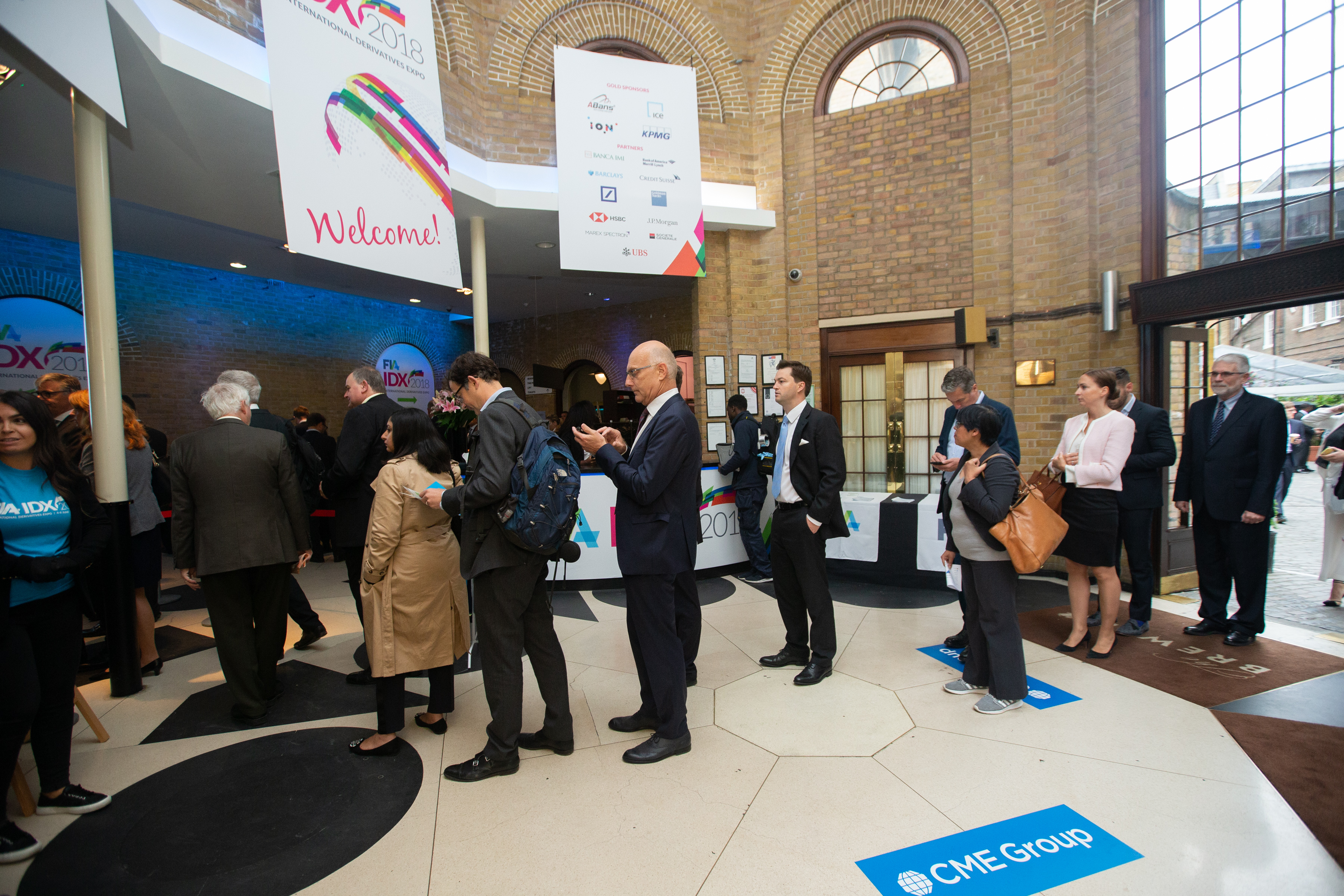 Queueing up on day one of the IDX conference