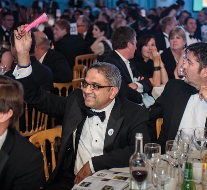 Lively bidding from dinner guest Sunil Cutinho.