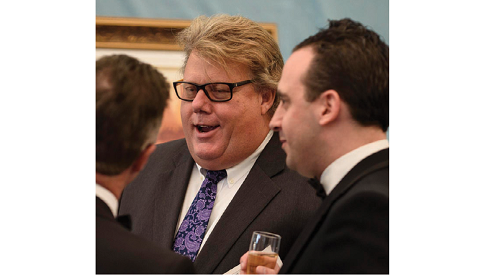 Gerry Corcoran, FIA Chairman, catches up with R.J. O’Brien colleague