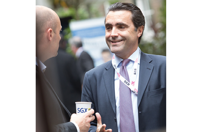 Delegates enjoying a break in The Brewery’s courtyard
