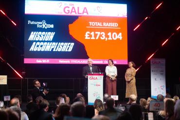 A photo of Chris Edmonds, Alicia Crighton and Emma Davey at the IDX Gala Dinner