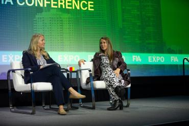 Photo of Bethany Netzel and Jen Easterly at FIA Expo