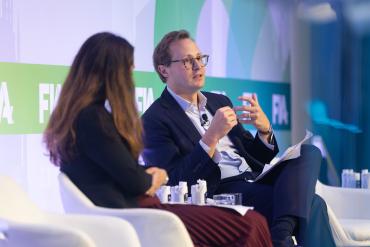 Antoine Forterre in conversation with Mariam Rafi at IDX 2026.