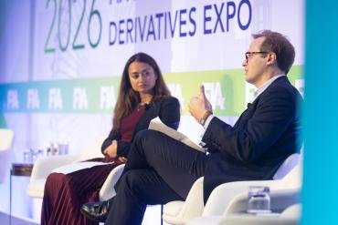 ​  Antoine Forterre in conversation with Mariam Rafi at IDX 2026.  ​